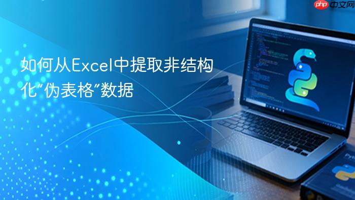 如何从Excel中提取非结构化“伪表格”数据