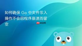 如何确保 Go 中文件写入操作不会因程序崩溃而留空
