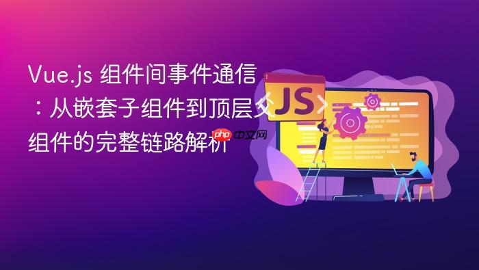 Vue.js 组件间事件通信:从嵌套子组件到顶层父组件的完整链路解析