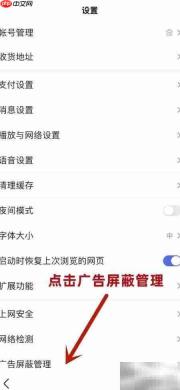 百度APP开启广告屏蔽方法