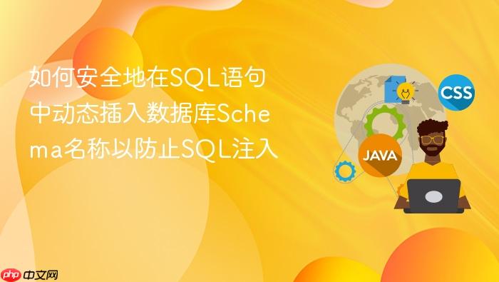 如何安全地在SQL语句中动态插入数据库Schema名称以防止SQL注入