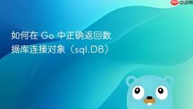 如何在 Go 中正确返回数据库连接对象（sql.DB）

