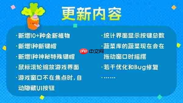 全新作物与神秘键帽  打字放置游戏《键盘农场》Playtest更新