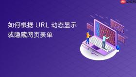 如何根据 URL 动态显示或隐藏网页表单
