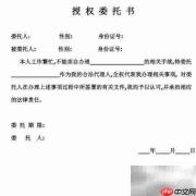 授权委托书填写指南