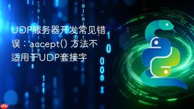UDP服务器开发常见错误：accept() 方法不适用于UDP套接字
