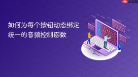 如何为每个按钮动态绑定统一的音频控制函数