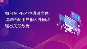 如何在 PHP 中通过文件读取匹配用户输入并同步输出关联数据