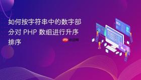 如何按字符串中的数字部分对 PHP 数组进行升序排序