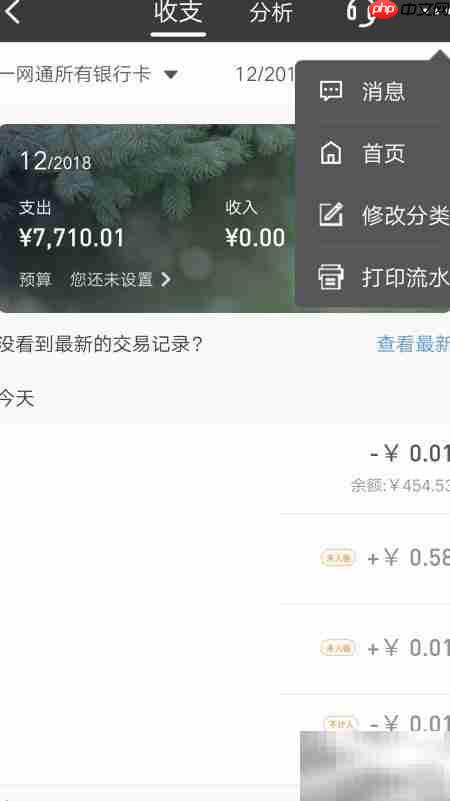 招行手机银行流水打印指南