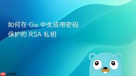 如何在 Go 中生成带密码保护的 RSA 私钥
