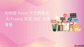 如何在 Astro 中正确集成 A-Frame 实现 360° 全景背景