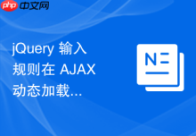 jQuery 输入规则在 AJAX 动态加载内容后失效的解决方案