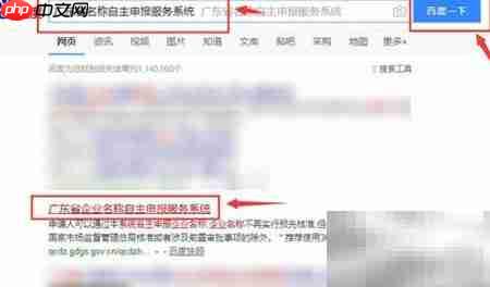 公司名称网上申报指南