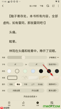 番茄免费小说手机版设置阅读页面背景样式的方法