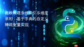 高效稀疏多维索引与维度求和:基于字典的自定义稀疏张量实现