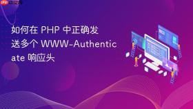 如何在 PHP 中正确发送多个 WWW-Authenticate 响应头