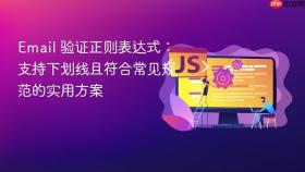Email 验证正则表达式：支持下划线且符合常见规范的实用方案
