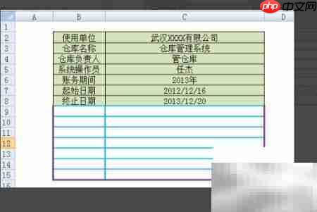 仓库管理Excel制作指南