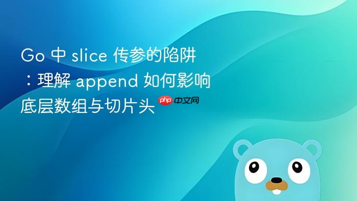 Go 中 slice 传参的陷阱:理解 append 如何影响底层数组与切片头