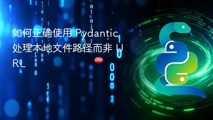 如何正确使用 Pydantic 处理本地文件路径而非 URL