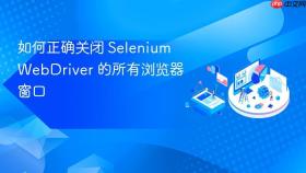 如何正确关闭 Selenium WebDriver 的所有浏览器窗口