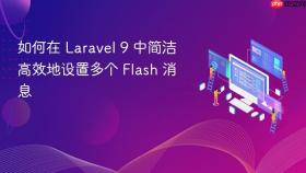 如何在 Laravel 9 中简洁高效地设置多个 Flash 消息

