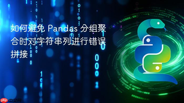 如何避免 Pandas 分组聚合时对字符串列进行错误拼接