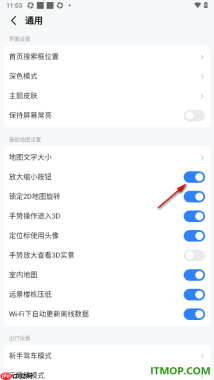 高德地图手机版设置在地图上显示放大缩小按钮的方法