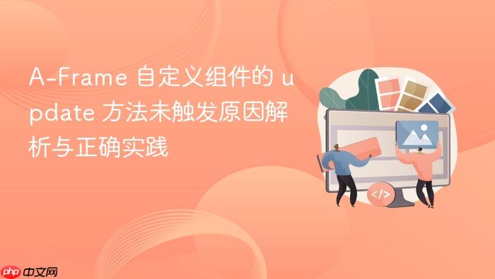 A-Frame 自定义组件的 update 方法未触发原因解析与正确实践