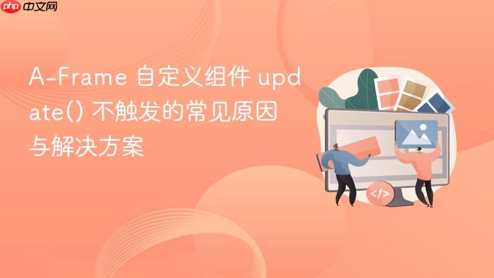 A-Frame 自定义组件 update() 不触发的常见原因与解决方案