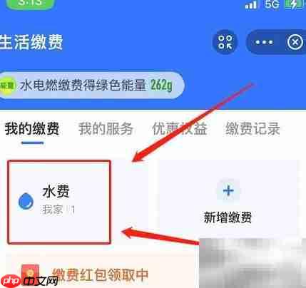 支付宝查水费用量指南