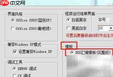 Masm汇编模块开启设置指南