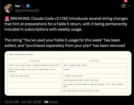 Fable 5即将复活,代码已曝光?Anthropic CEO被白宫踢出来了