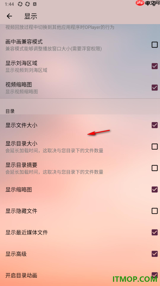 播放器OPlayer手机版设置显示最近媒体文件的方法