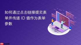 如何通过点击链接提交表单并传递 ID 值作为表单参数