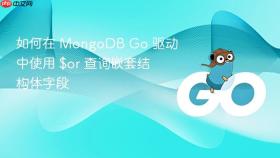 如何在 MongoDB Go 驱动中使用 $or 查询嵌套结构体字段
