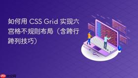 如何用 CSS Grid 实现六宫格不规则布局（含跨行跨列技巧）
