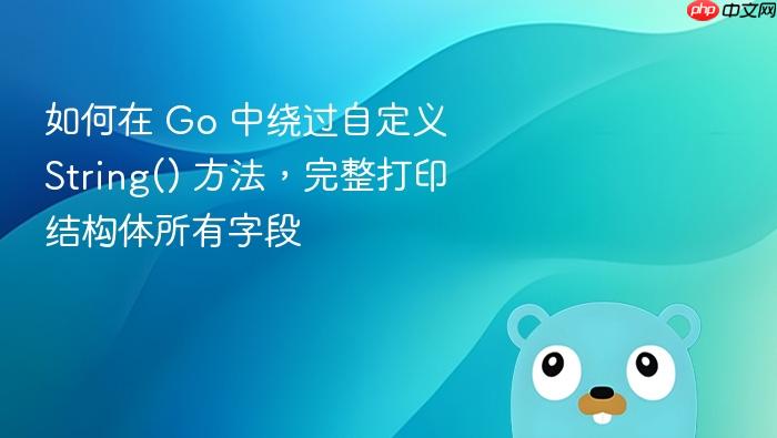 如何在 Go 中绕过自定义 String() 方法,完整打印结构体所有字段