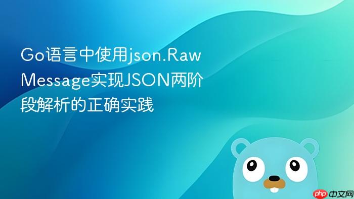 Go语言中使用json.RawMessage实现JSON两阶段解析的正确实践
