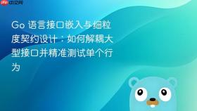 Go 语言接口嵌入与细粒度契约设计:如何解耦大型接口并精准测试单个行为