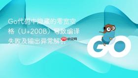 Go代码中隐藏的零宽空格（U+200B）导致编译失败及输出异常解析

