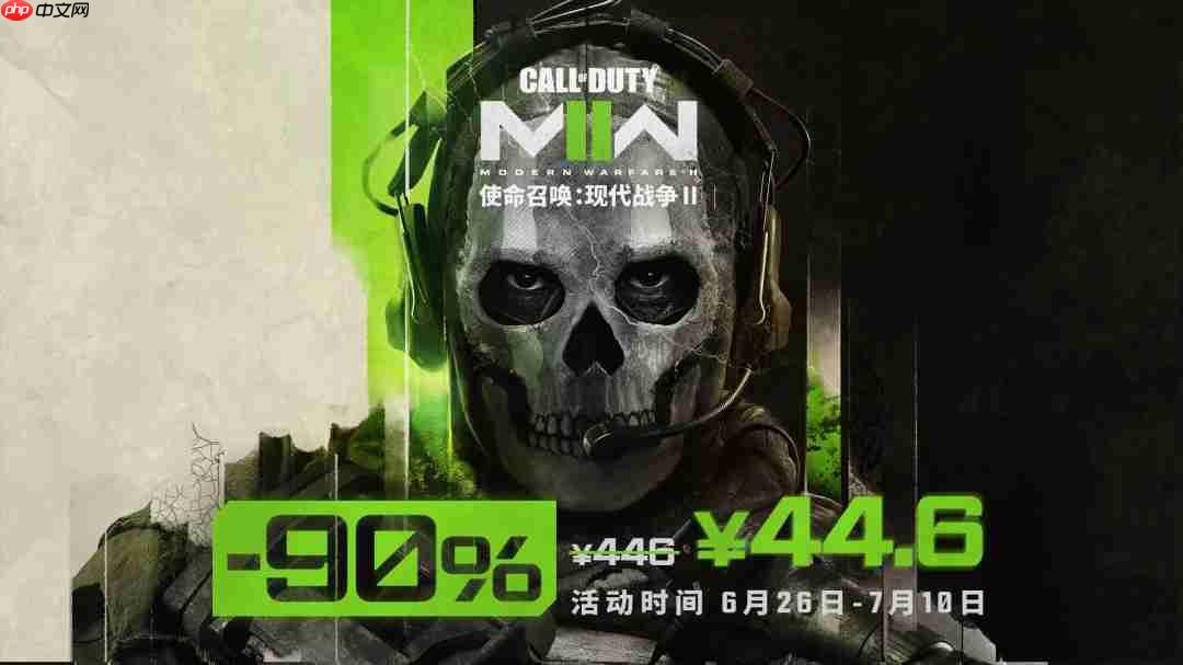 《使命召唤:现代战争2》新史低 1折仅售44元