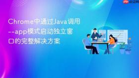 Chrome中通过Java调用--app模式启动独立窗口的完整解决方案
