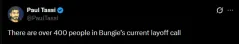 SIE大裁员Bungie 《命运》开发团队成重灾区
