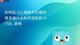 如何在 Go 模板中优雅拼接多银行名称并渲染到 HTML 表格