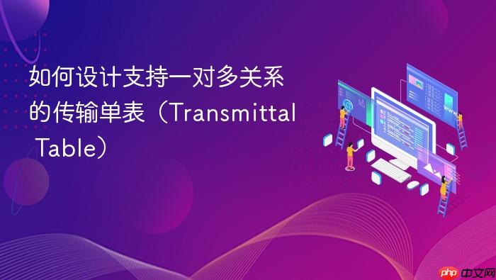 如何设计支持一对多关系的传输单表（Transmittal Table）
