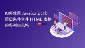 如何使用 JavaScript 按层级条件合并 HTML 表格的多列单元格