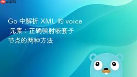 Go 中解析 XML 的 voice 元素:正确映射嵌套子节点的两种方法