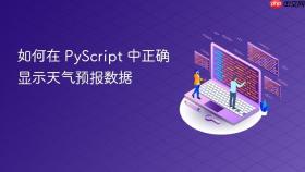 如何在 PyScript 中正确显示天气预报数据